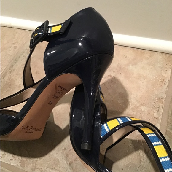 Laura Bailey for LK Bennett Patent/Canvas Pump 8.5 - Picture 7 of 13